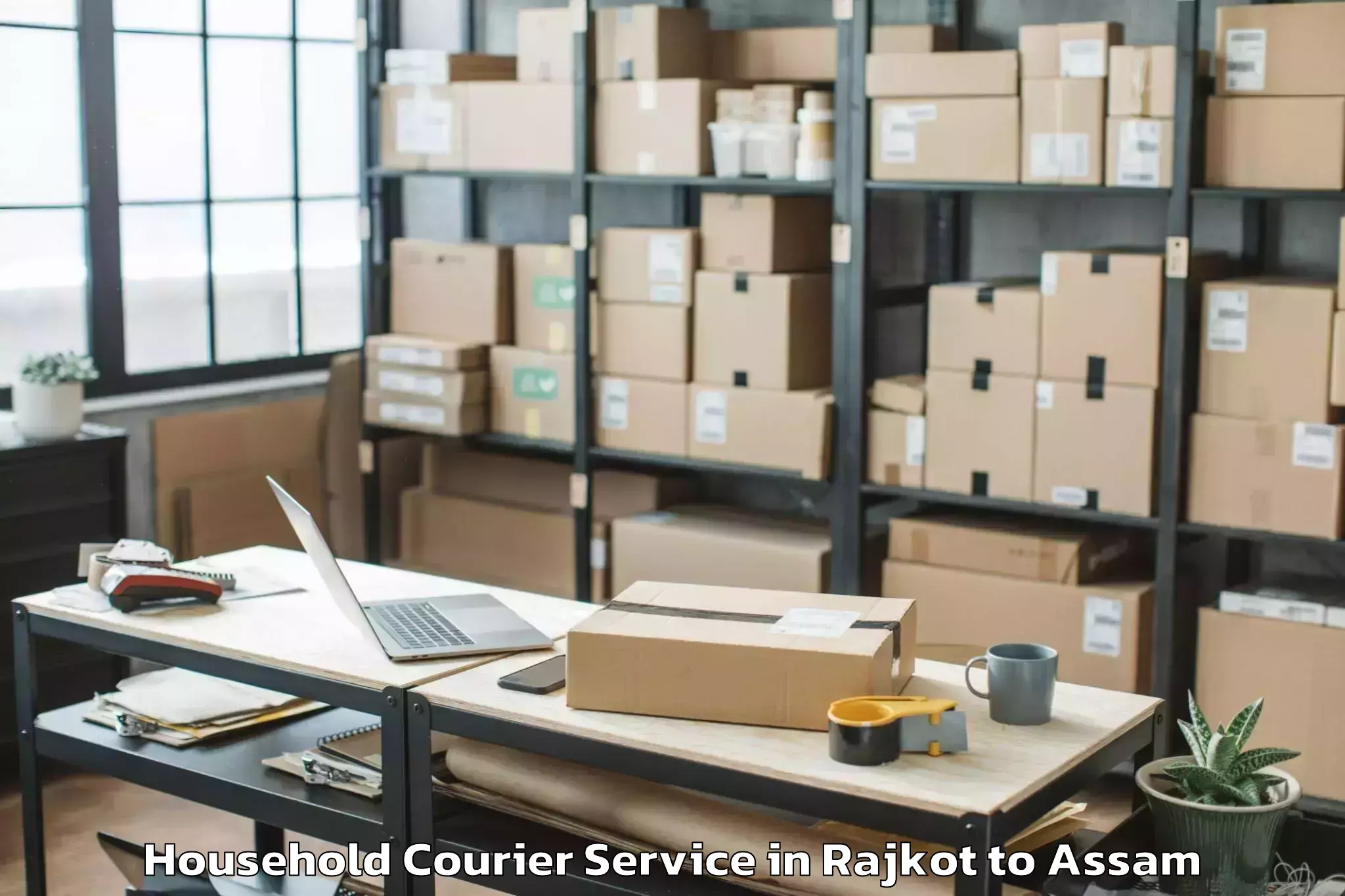 Quality Rajkot to Golokganj Pt Household Courier